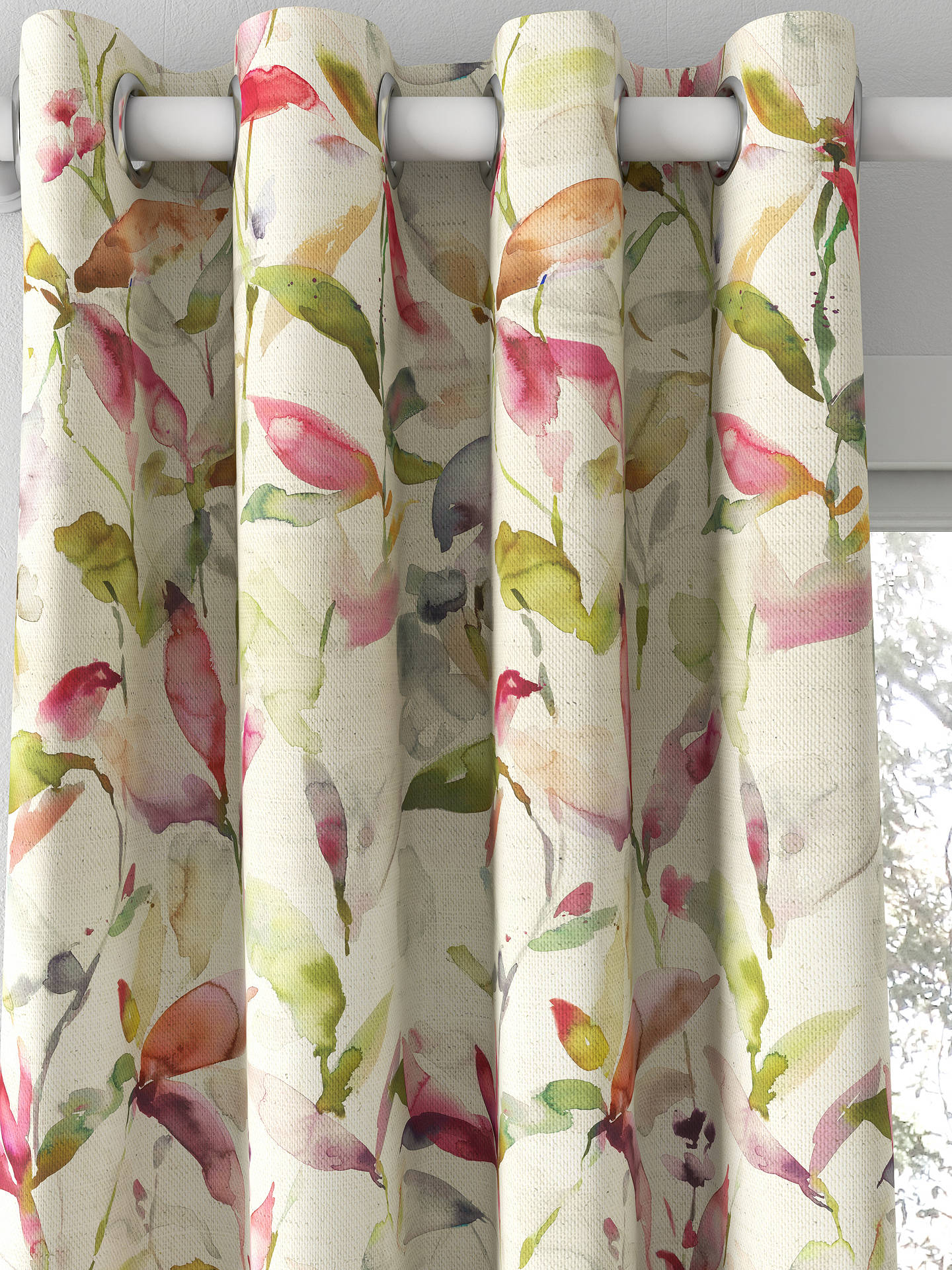Voyage Naura Made to Measure Curtains, Poppy Natural