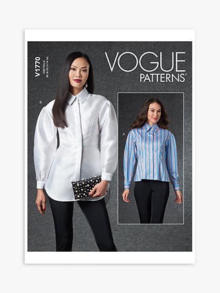 Vogue Misses' Close Fitting Shirt Sewing Pattern V1770, F5