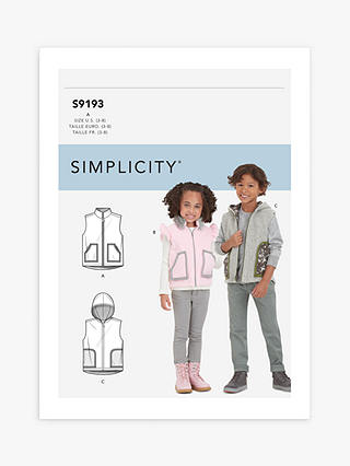 Simplicity Child's Vest Top, S9193, A