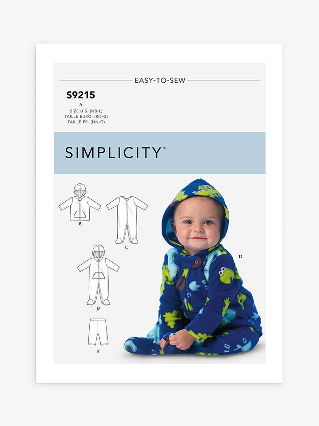 Simplicity Baby Bunting and Bodysuit Sewing Pattern, S9215A