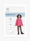 Simplicity Child's Loose Fitting Cape Sewing Pattern, S9197, A