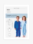 Simplicity Child's Sleepwear Sewing Pattern, S9214, A