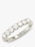 E.W Adams 18ct White Gold 7 Brilliant Cut Diamond Half Eternity Ring, 0.50ct