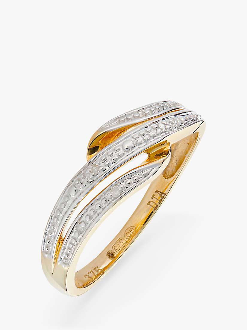 Buy L & T Heirlooms 9ct Yellow and White Gold Second Hand Twist Diamond Ring Online at johnlewis.com