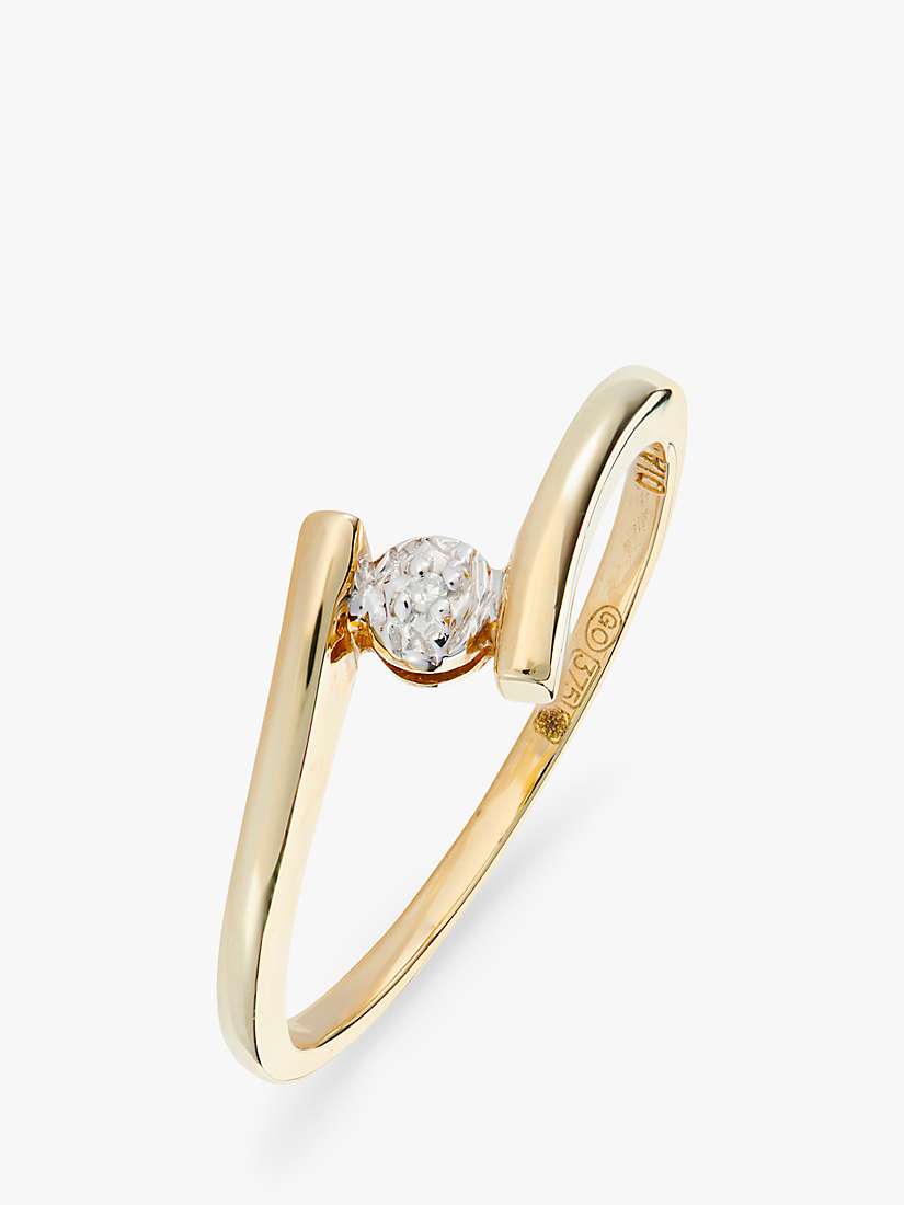 Buy L & T Heirlooms 9ct Yellow Gold Second Hand Solitaire Diamond Ring Online at johnlewis.com