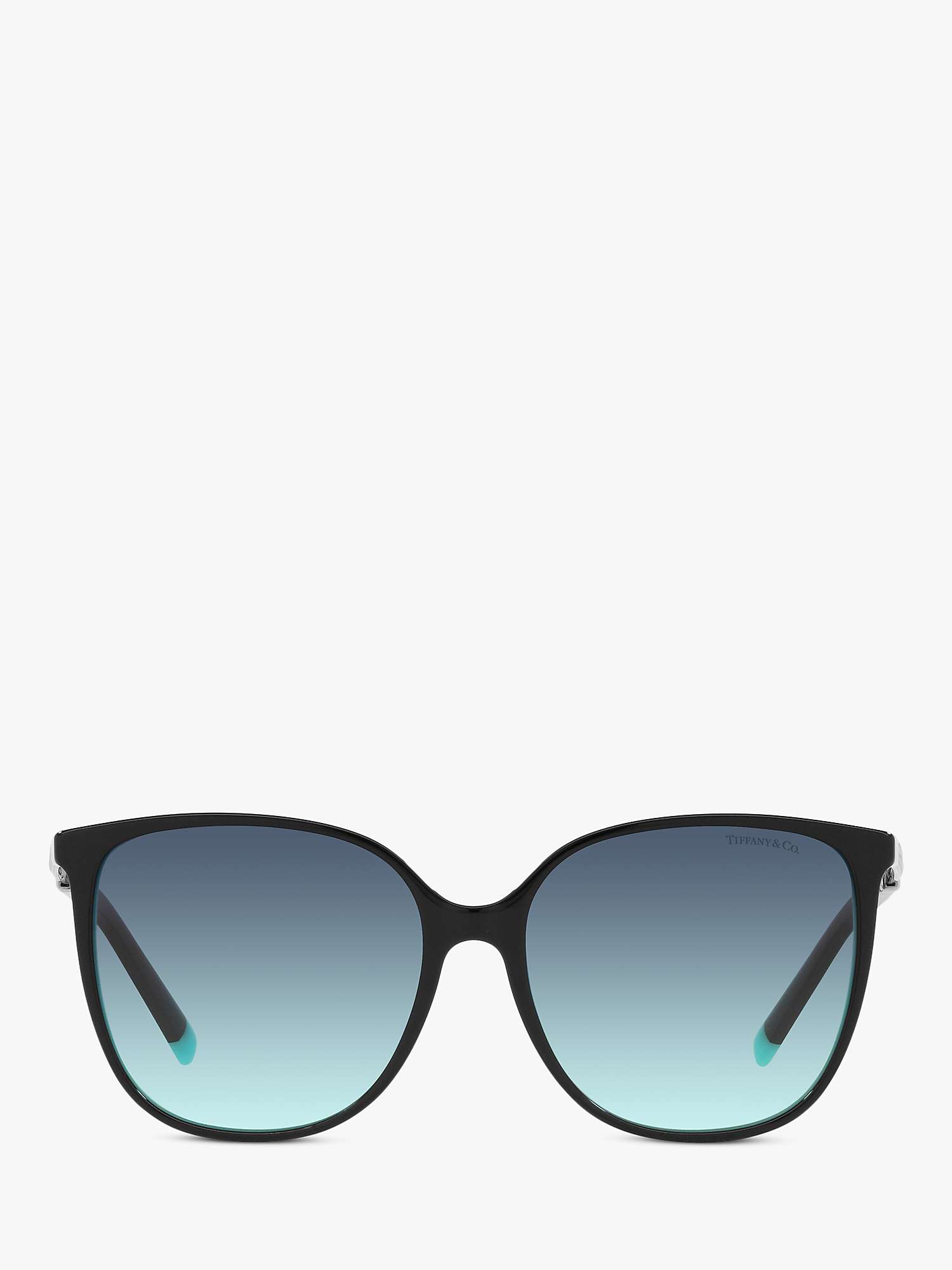 Buy Tiffany & Co TF4184 Women's Oval Sunglasses, Black/Blue Gradient Online at johnlewis.com