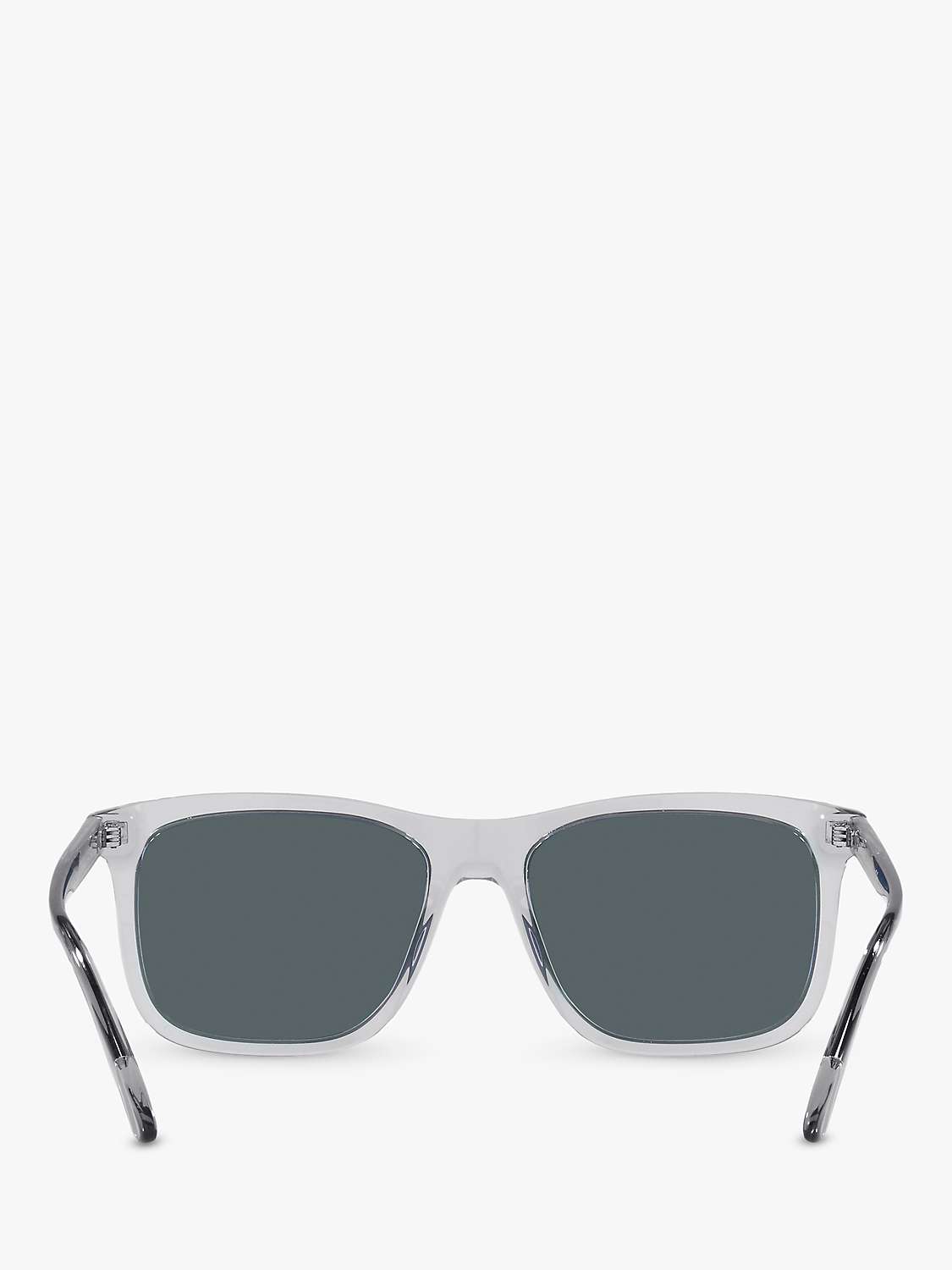 Prada PR 18WS Men's Rectangular Sunglasses, Clear Grey/Grey at John ...