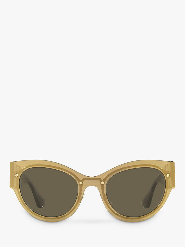 Versace VE2234 Women's Butterfly Sunglasses, Transparent Brown/Mirror ...