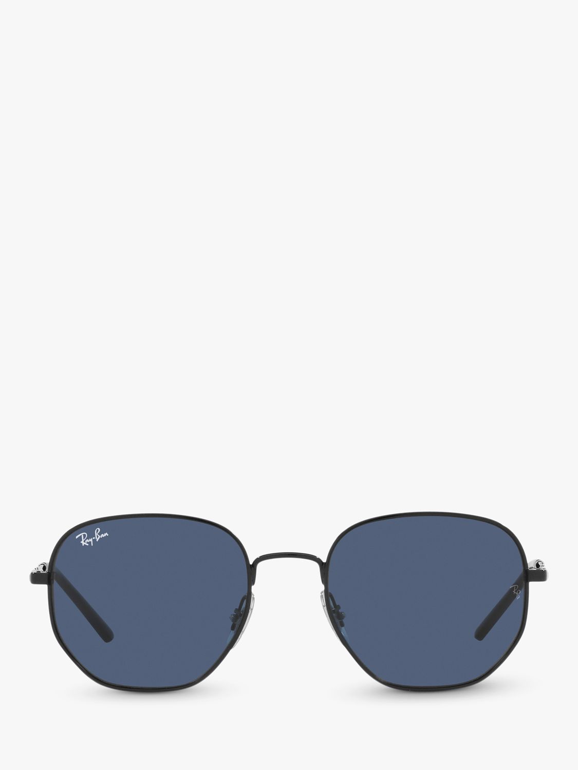 Buy Ray-Ban RB3682 Unisex Irregular Sunglasses, Black/Blue Online at johnlewis.com