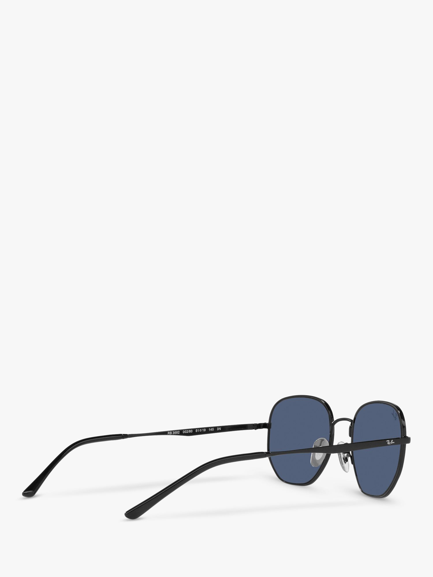 Buy Ray-Ban RB3682 Unisex Irregular Sunglasses, Black/Blue Online at johnlewis.com