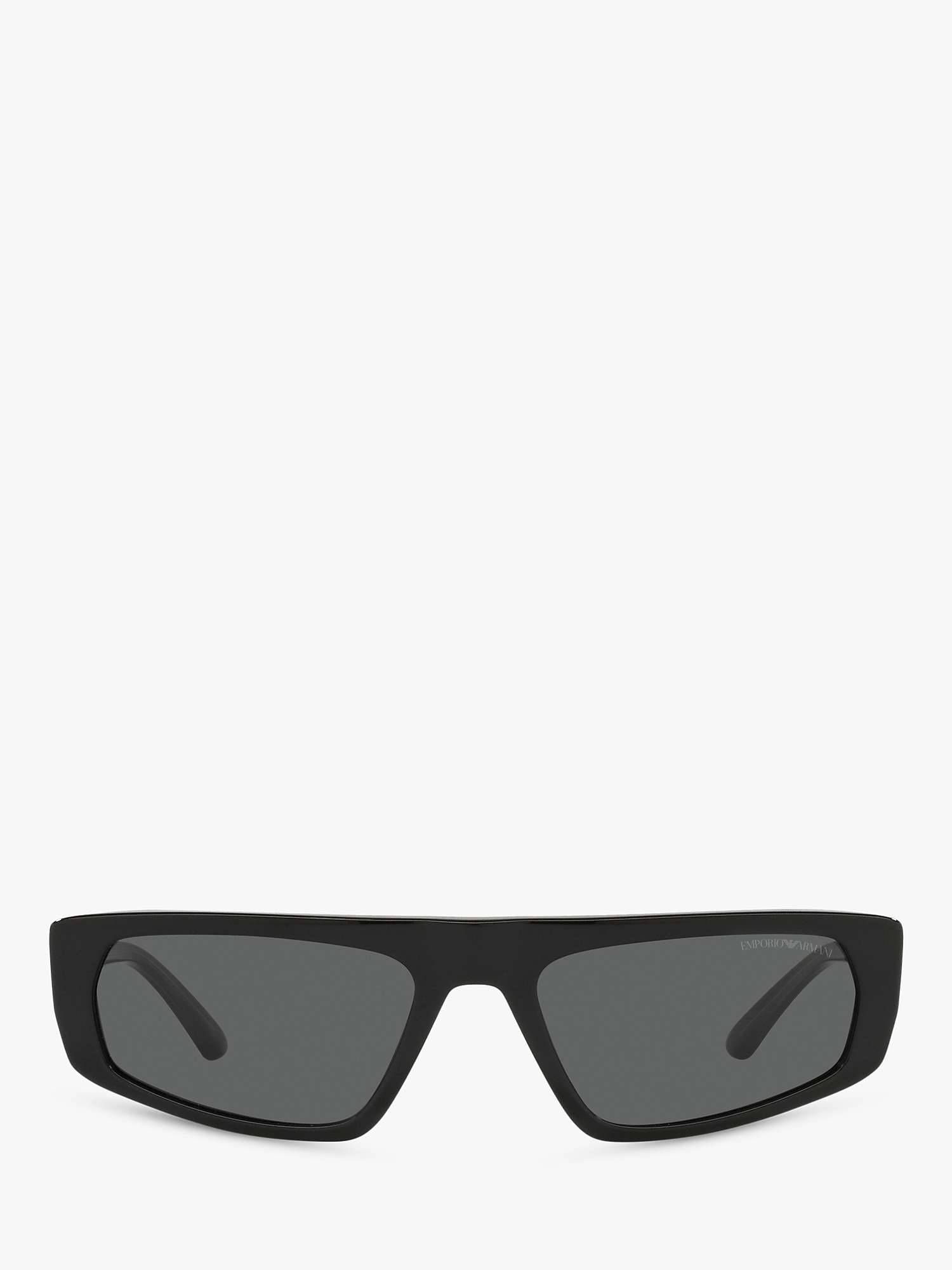Buy Emporio Armani EA4168 Men's Pillow Sunglasses, Black/Grey Online at johnlewis.com