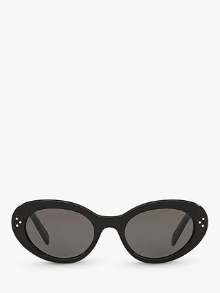 Celine CL000311 Unisex Cat's Eye Sunglasses, Black/Grey
