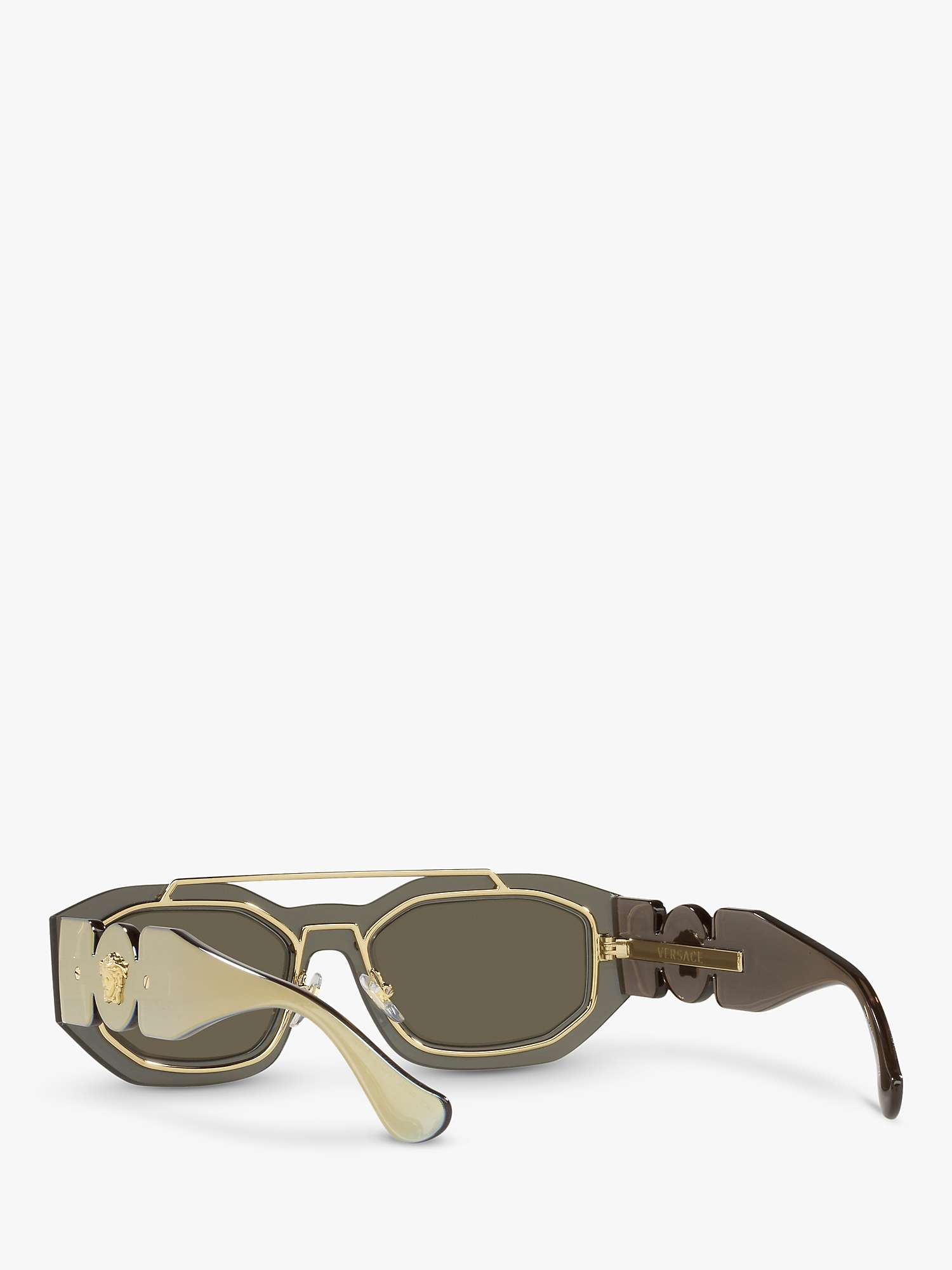 Buy Versace VE2235 Men's Irregular Sunglasses Online at johnlewis.com