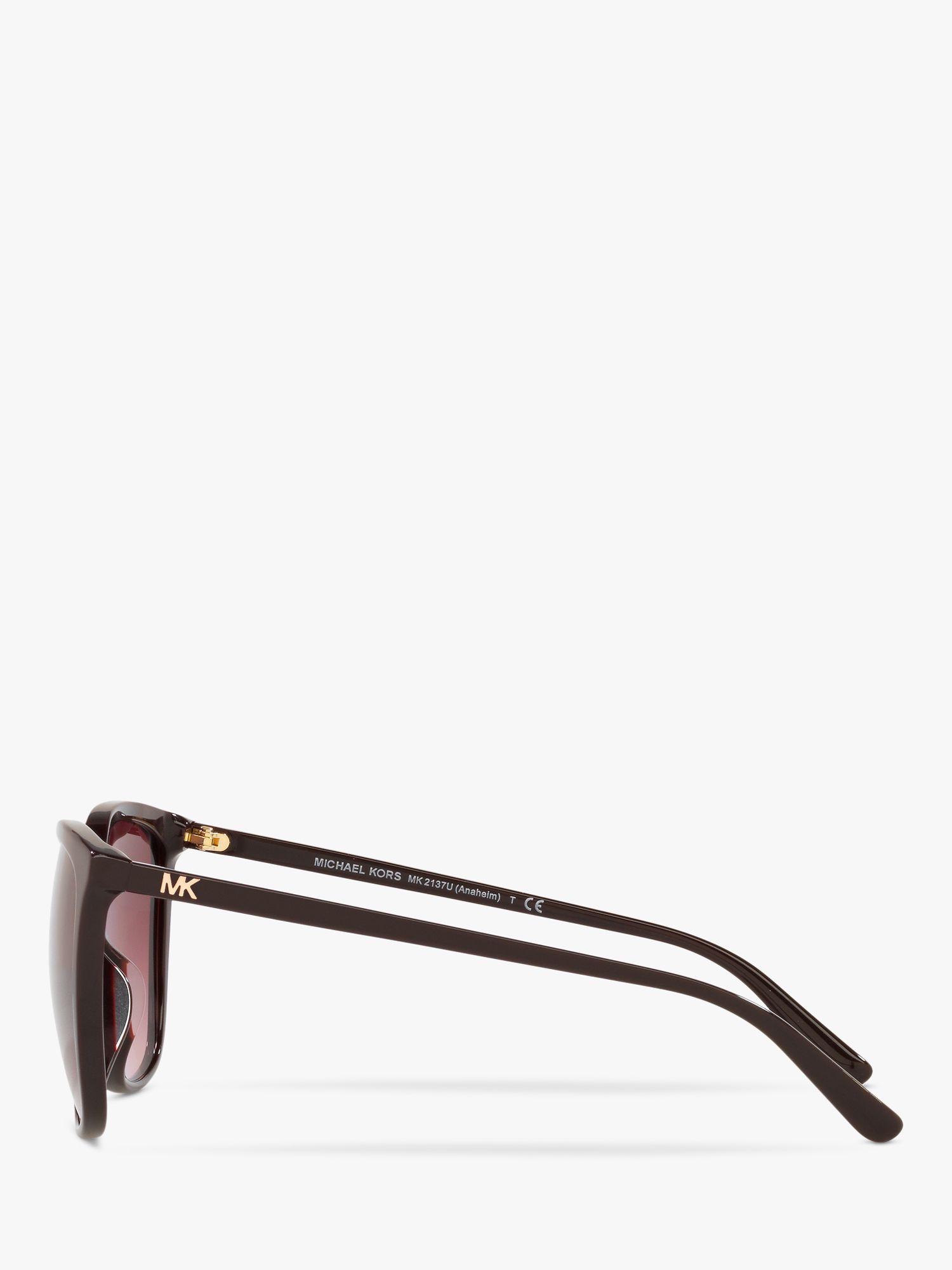 Buy Michael Kors MK2137U Women's Anaheim Square Sunglasses, Brown/Red Gradient Online at johnlewis.com