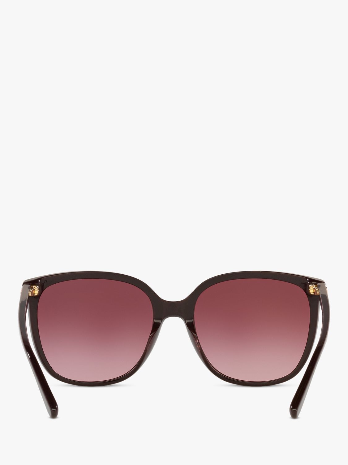 Michael Kors MK2137U Women's Anaheim Square Sunglasses, Brown/Red Gradient