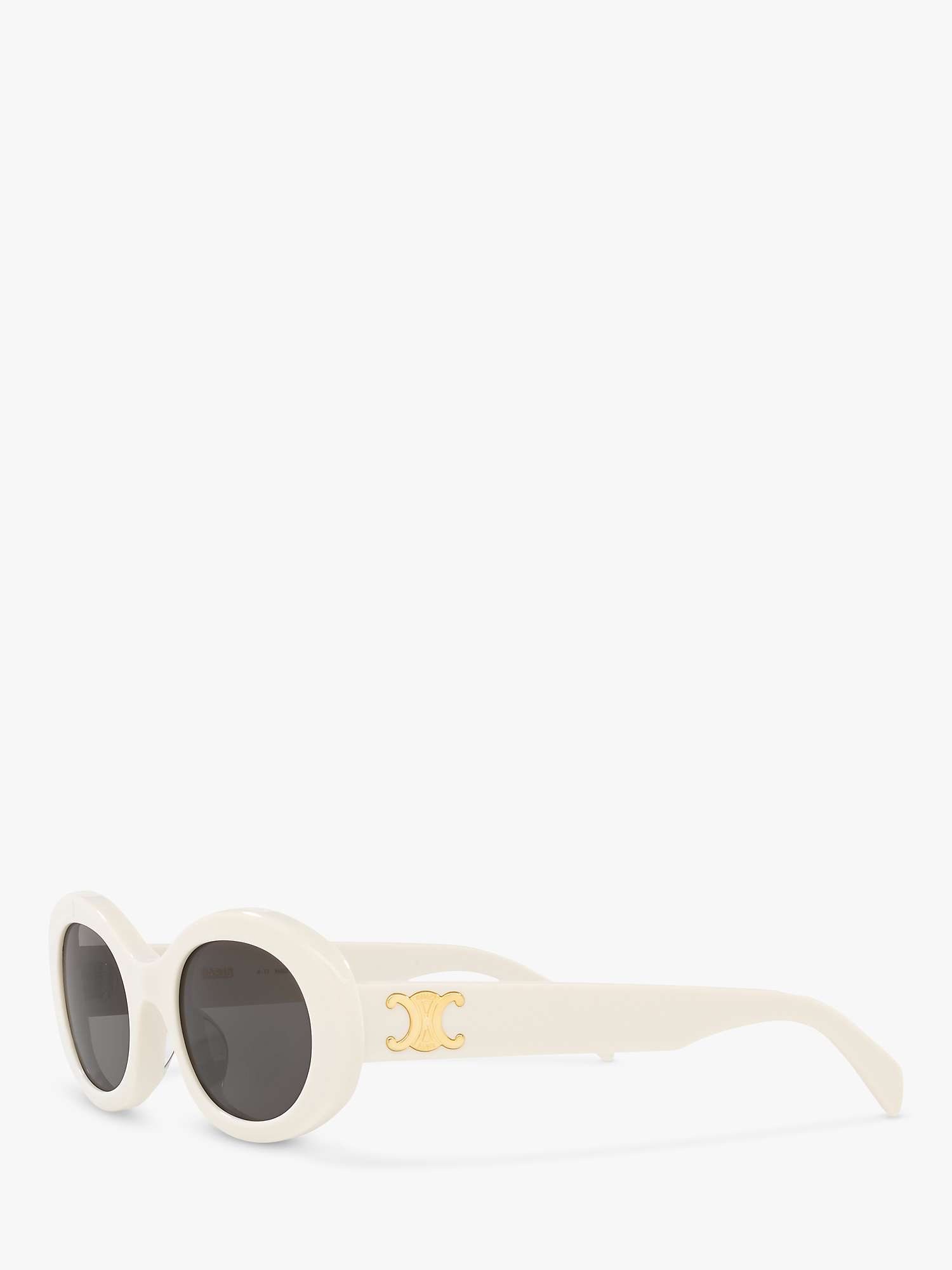 Buy Celine CL40194U Unisex Oval Sunglasses, Ivory/Grey Online at johnlewis.com