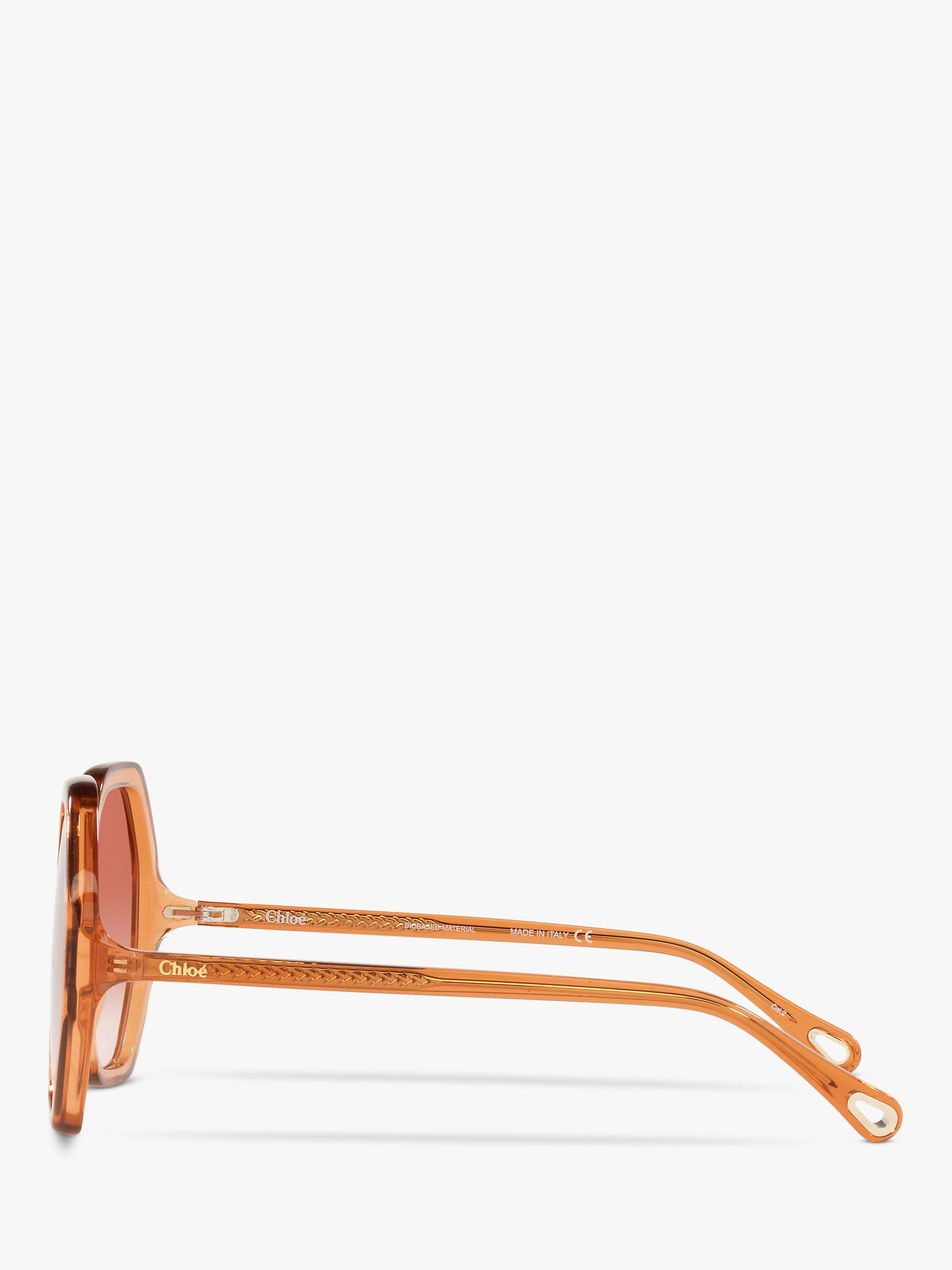 Chloé CH0008S Women's Irregular Sunglasses, Orange/Orange Gradient