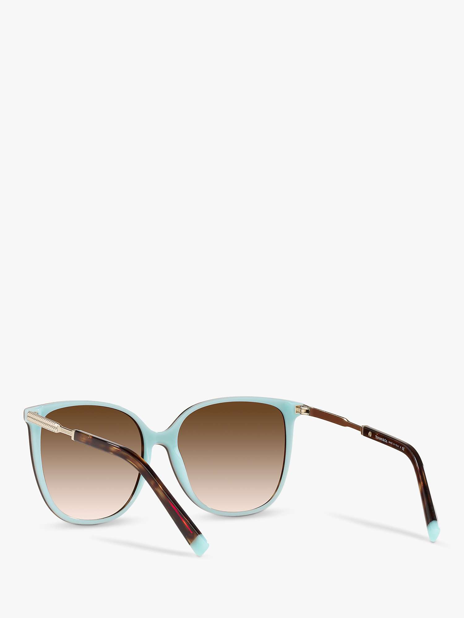 Buy Tiffany & Co TF4184 Women's Oval Sunglasses, Havana/Brown Gradient Online at johnlewis.com
