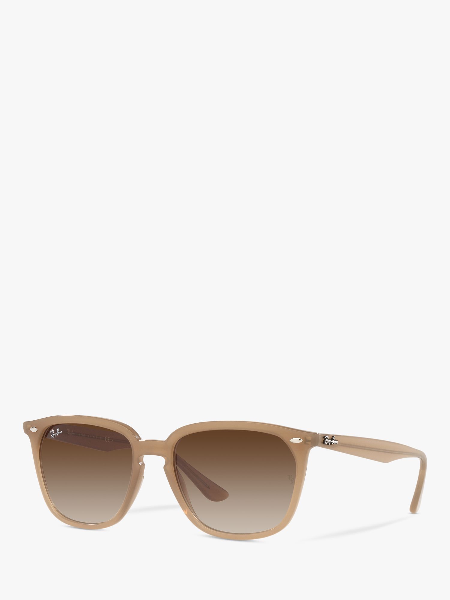 Ray-Ban RB4362 Unisex Square Sunglasses, Light Brown/Brown Gradient