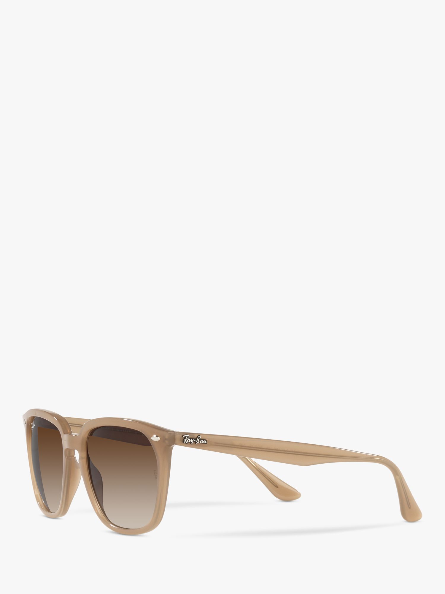 Ray-Ban RB4362 Unisex Square Sunglasses, Light Brown/Brown Gradient at John  Lewis & Partners