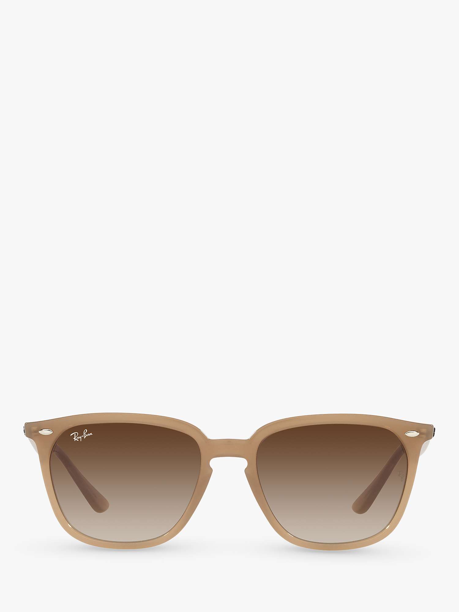 Buy Ray-Ban RB4362 Unisex Square Sunglasses, Light Brown/Brown Gradient Online at johnlewis.com