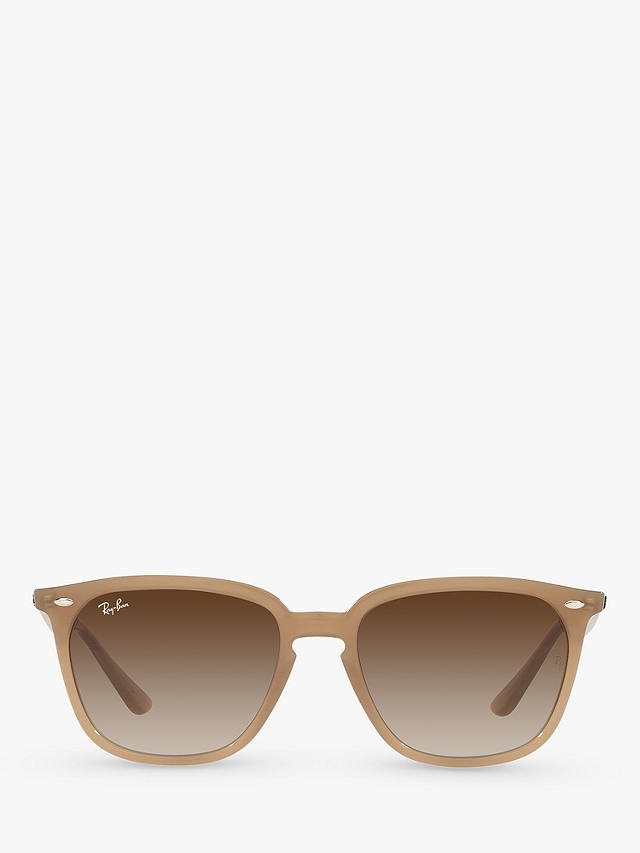 Ray-Ban RB4362 Unisex Square Sunglasses, Light Brown/Brown Gradient