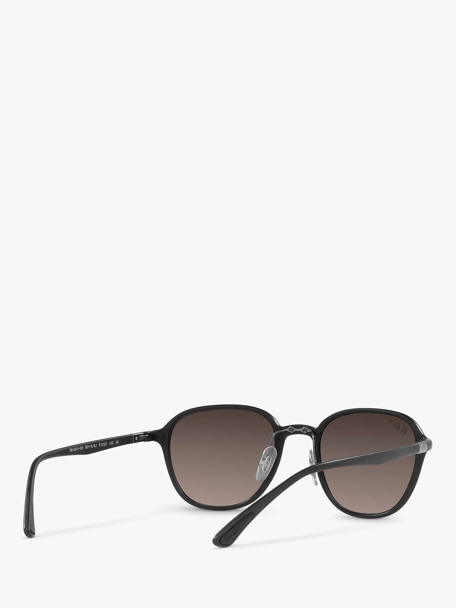 relæ Revisor Indica Ray-Ban RB4341CH Unisex Polarised D-Frame Sunglasses, Sanding Black/Mirror  Grey at John Lewis & Partners