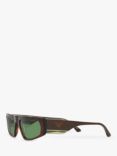 Emporio Armani EA4168 Men's Pillow Sunglasses, Brown/Green
