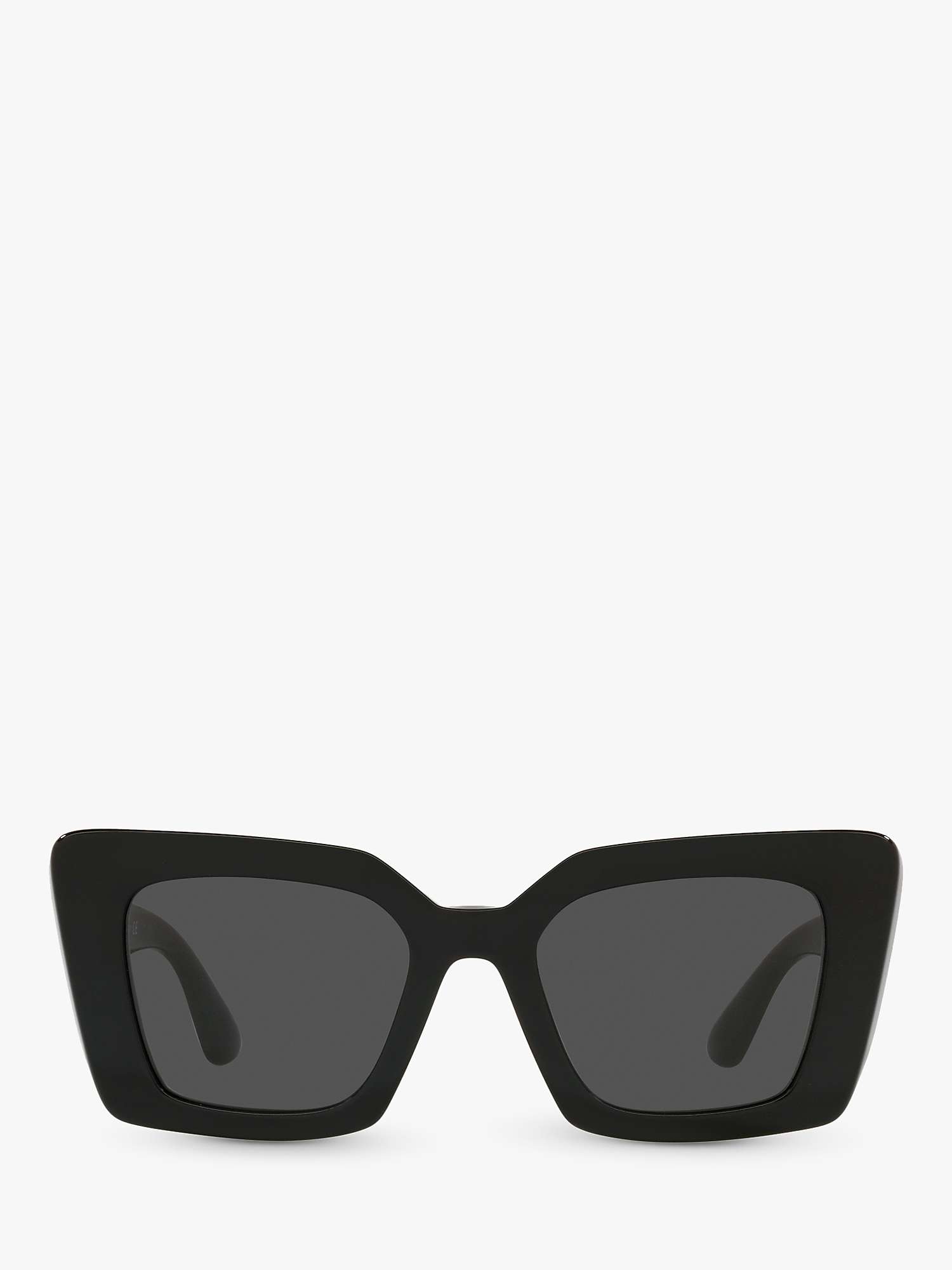 Buy Burberry BE4344 Women's Square Sunglasses, Black Shine/Grey Online at johnlewis.com