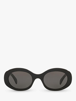 Celine CL000312 Unisex Oval Sunglasses, Black/Grey