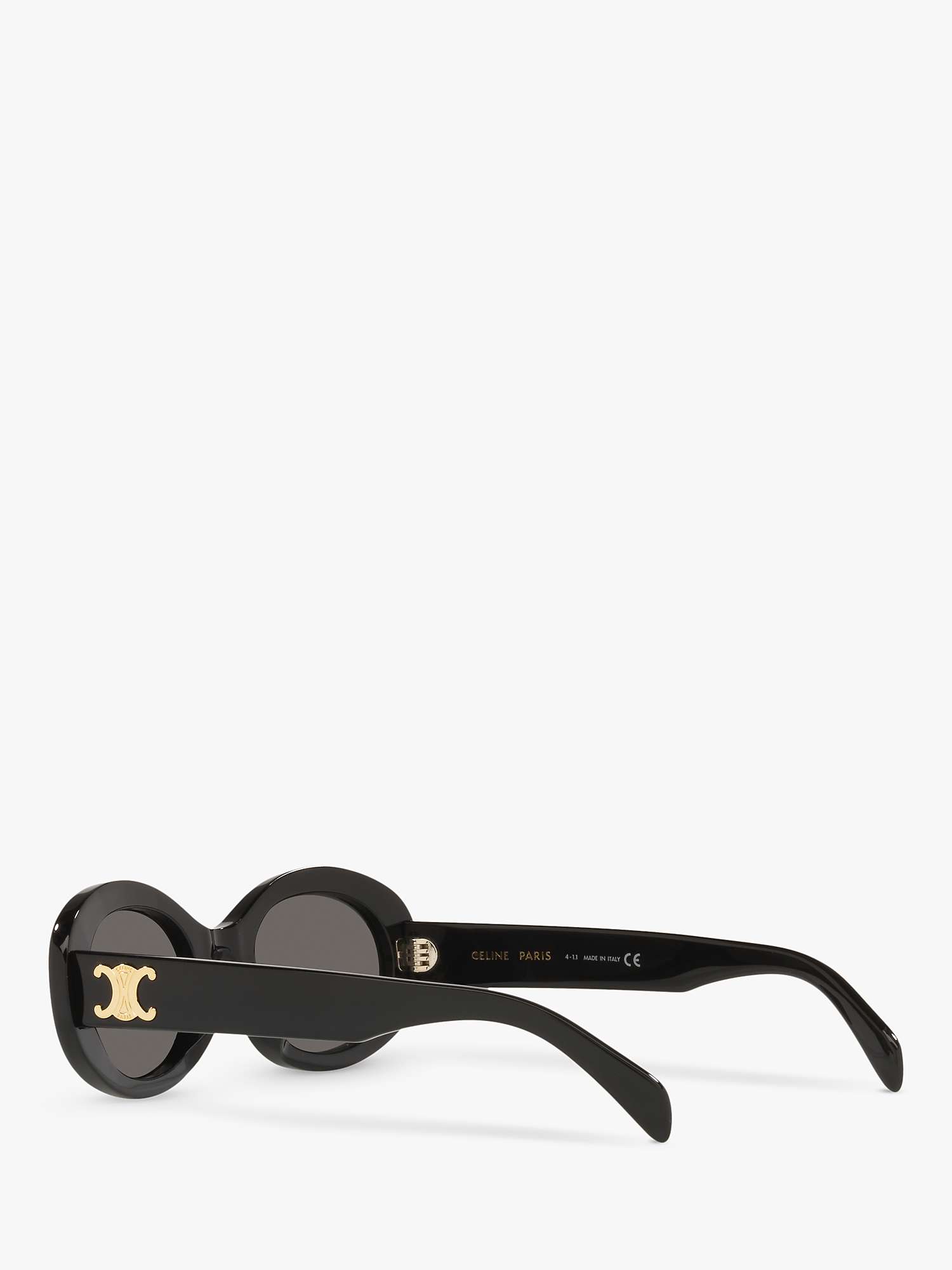 Buy Celine CL000312 Unisex Oval Sunglasses, Black/Grey Online at johnlewis.com