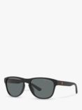 Polo Ralph Lauren PH4180U Unisex Polarised Pillow Sunglasses, Matte Black/Grey