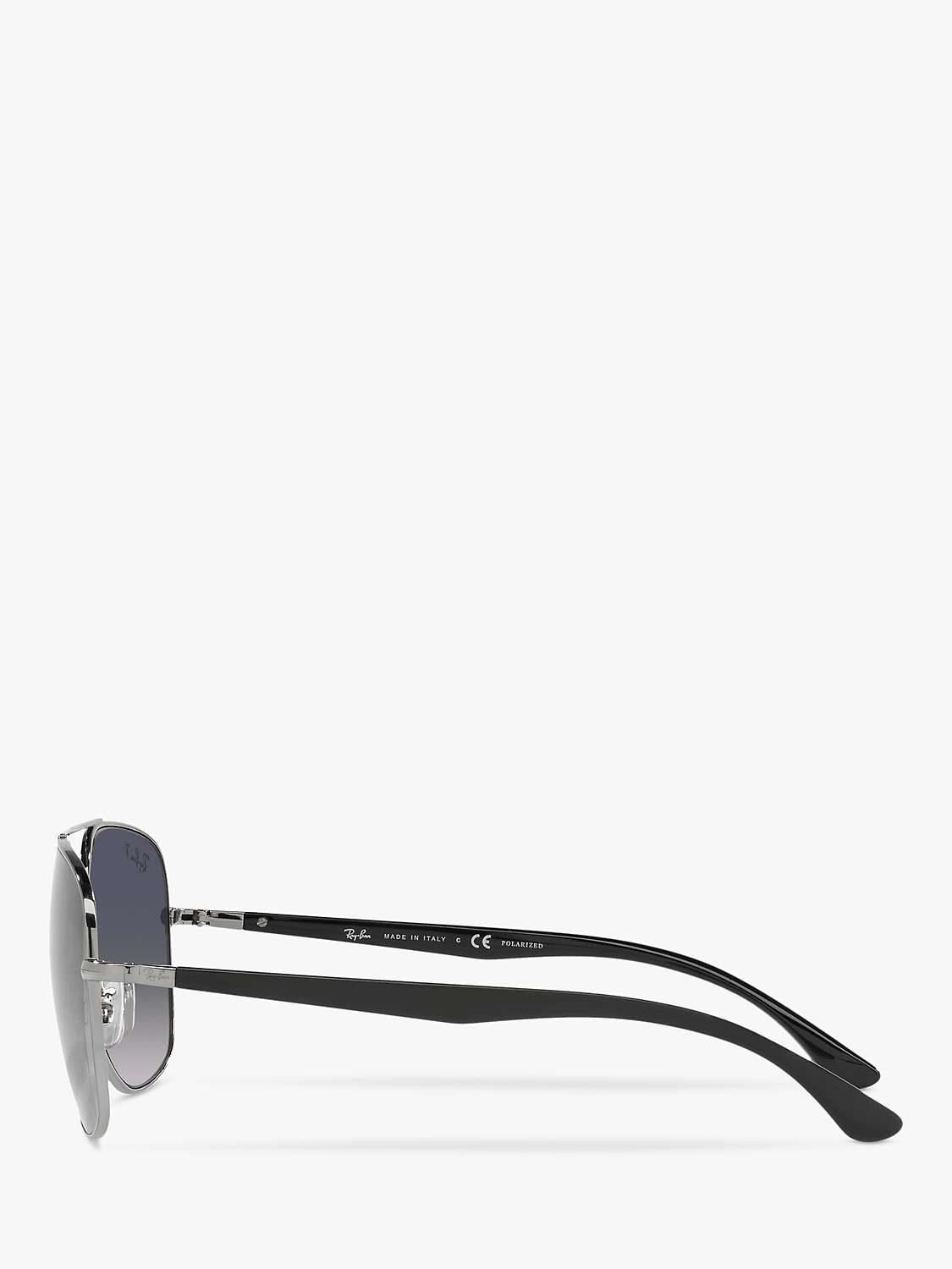 Buy Ray-Ban RB3683 Unisex Polarised Square Sunglasses, Gunmetal/Blue Gradient Online at johnlewis.com