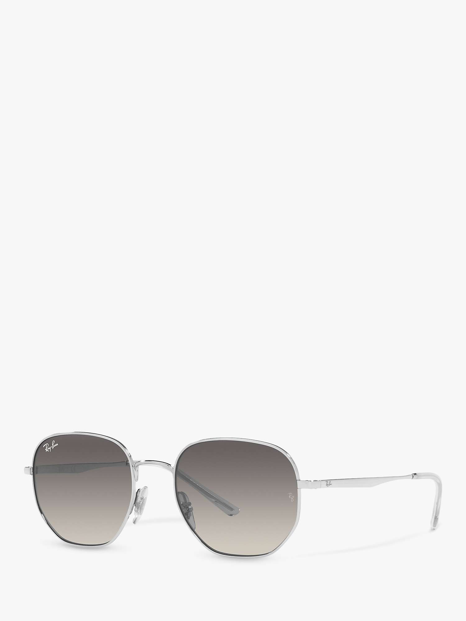 Buy Ray-Ban RB3682 Unisex Irregular Sunglasses, Silver Shine/Grey Gradient Online at johnlewis.com
