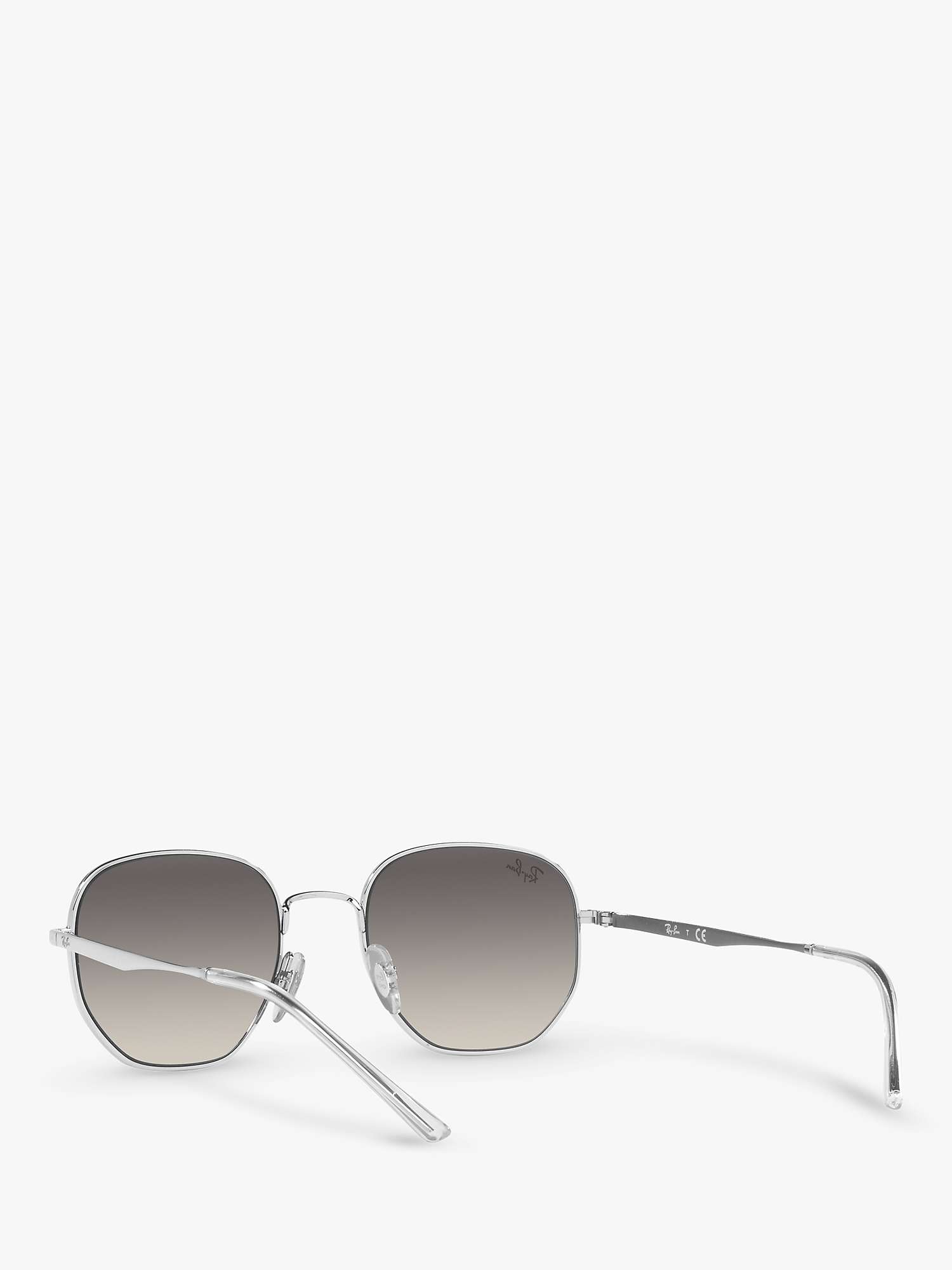Buy Ray-Ban RB3682 Unisex Irregular Sunglasses, Silver Shine/Grey Gradient Online at johnlewis.com