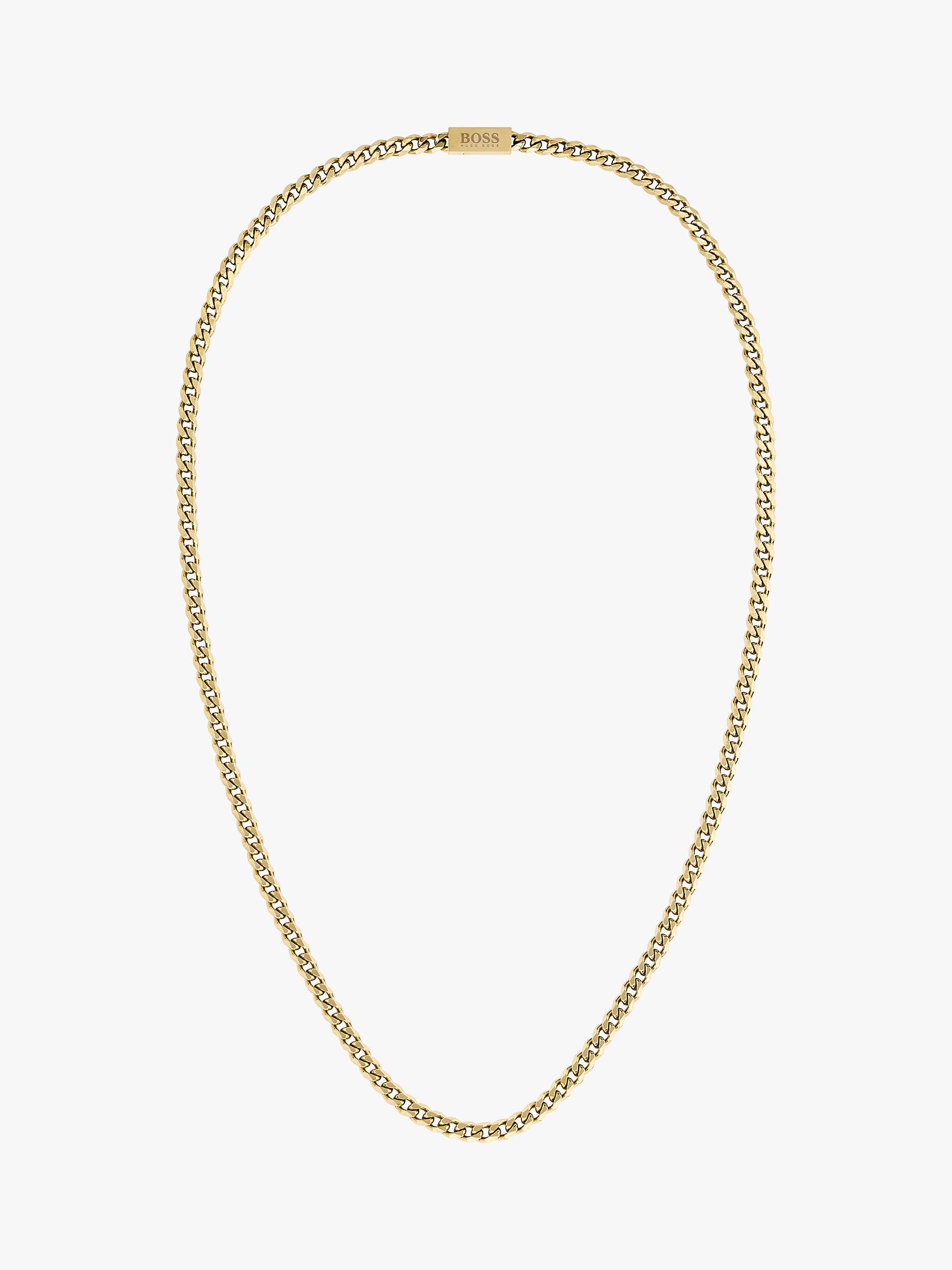 Buy BOSS Men's Him Collection Chain Necklace, Gold Online at johnlewis.com