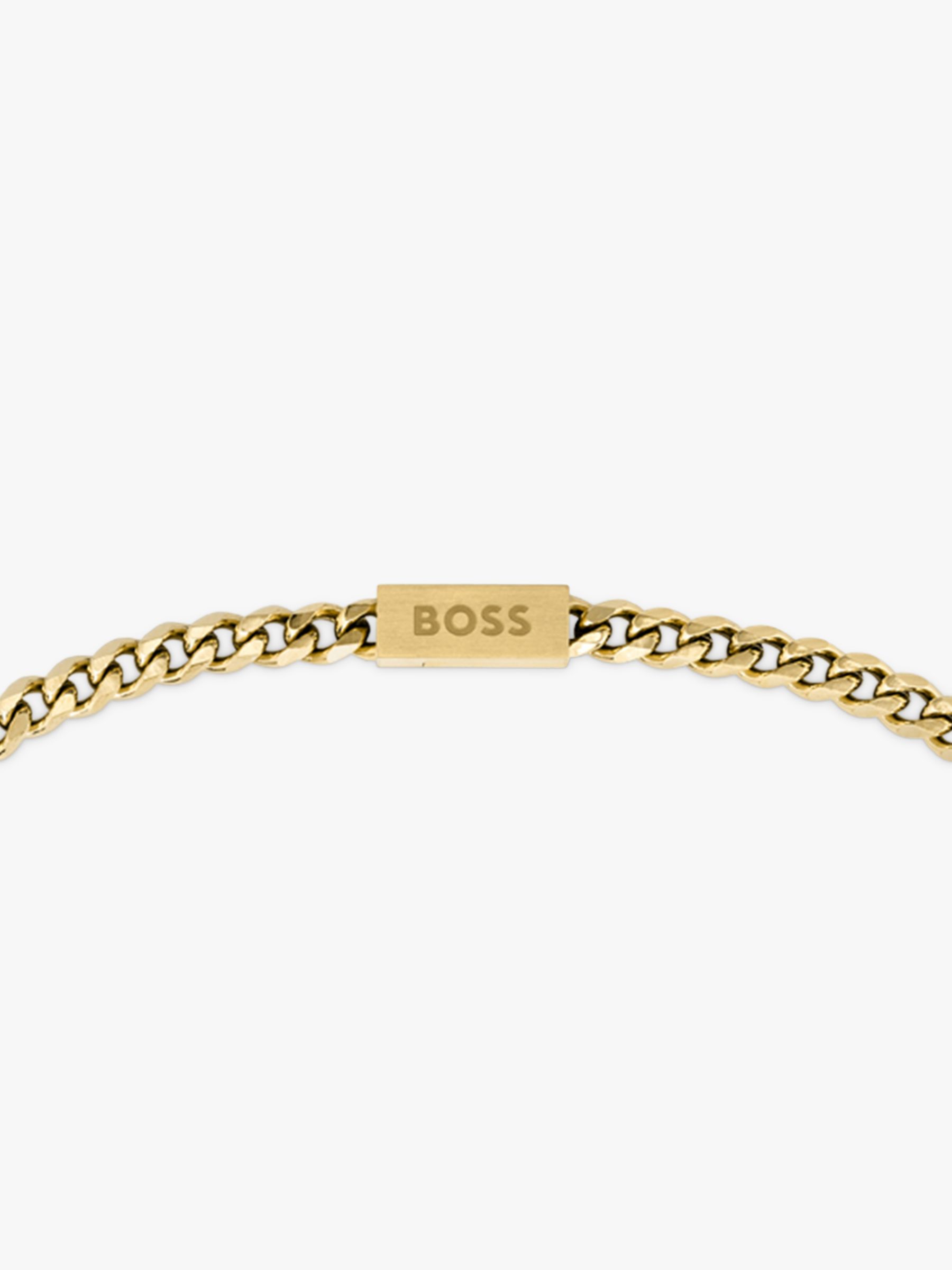Buy BOSS Men's Him Collection Chain Necklace, Gold Online at johnlewis.com