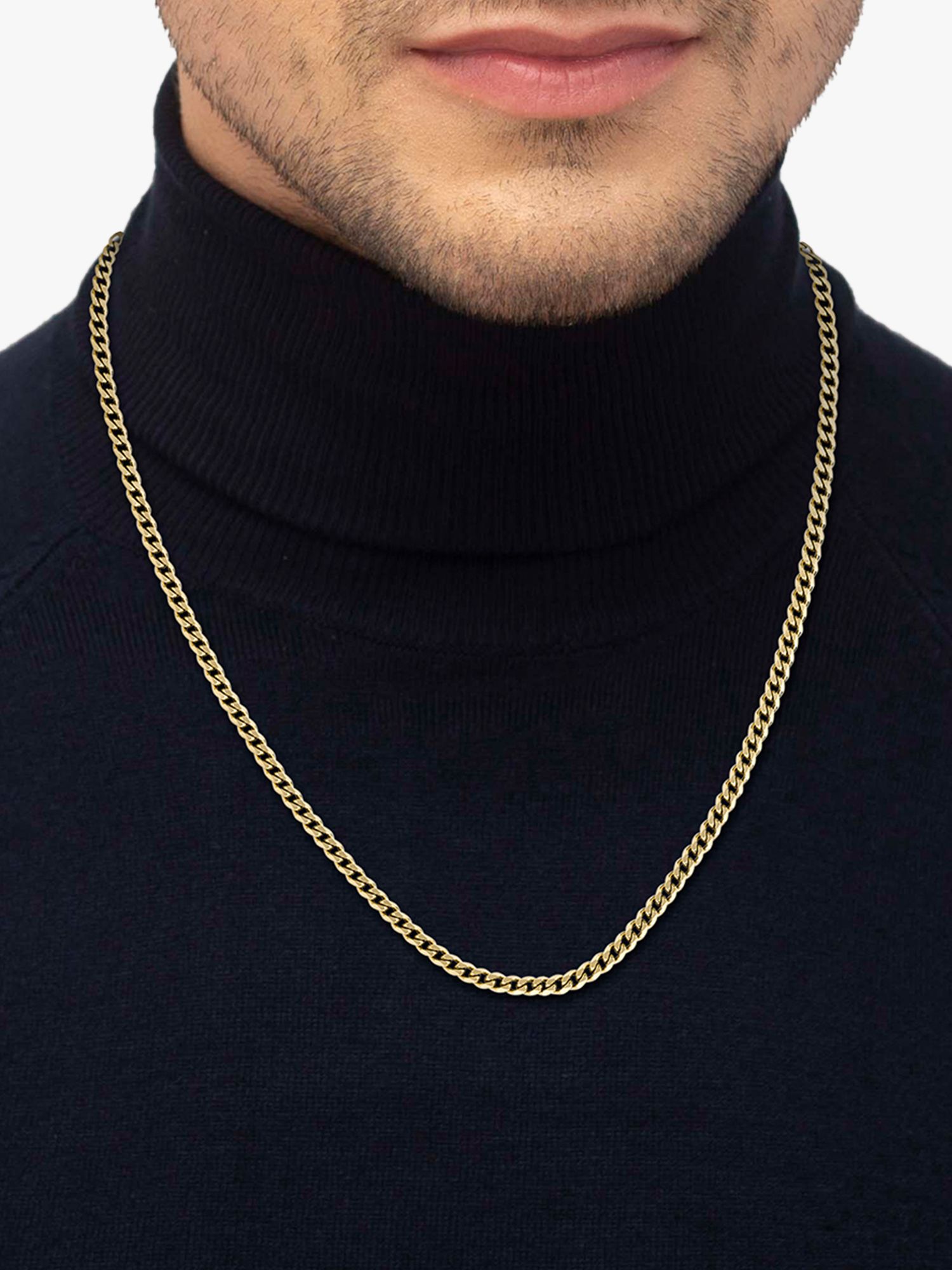 BOSS Men's Him Collection Chain Necklace, Gold