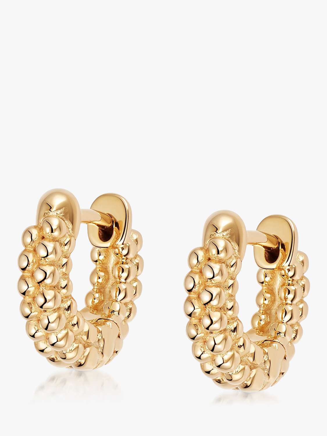 Buy Daisy London Dolly Beaded Huggie Hoop Earrings, Gold Online at johnlewis.com
