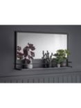 Gallery Direct Emerson Metal Frame Shelf Wall Mirror, 63 x 106cm, Black