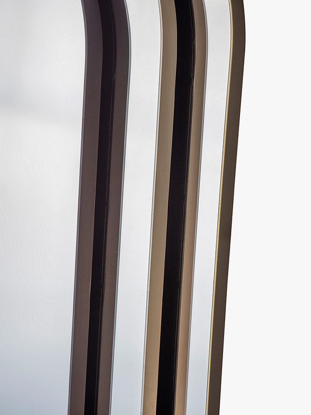 Hurston Arched Metal Frame Full-Length Wall Mirror, 170 x 50cm, Black