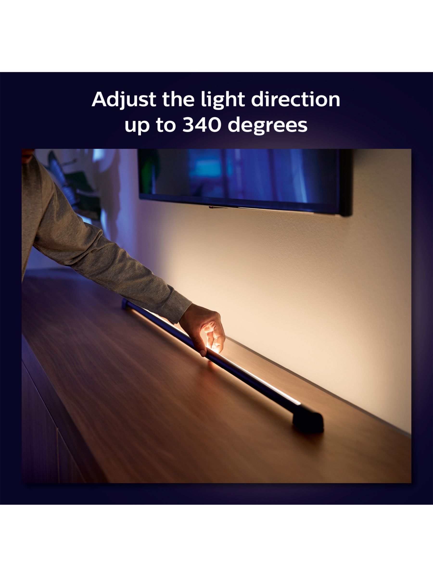 Ánh sáng lôi cuốn của Philips Hue Play Gradient chắc chắn sẽ khiến bạn trầm trồ kinh ngạc, và muốn nắm tay chiếc remote để trở thành nhà thiết kế ánh sáng của riêng mình.