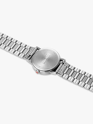Mondaine Unisex  A660 Classic Metal Bracelet Strap Watch, Silver/White