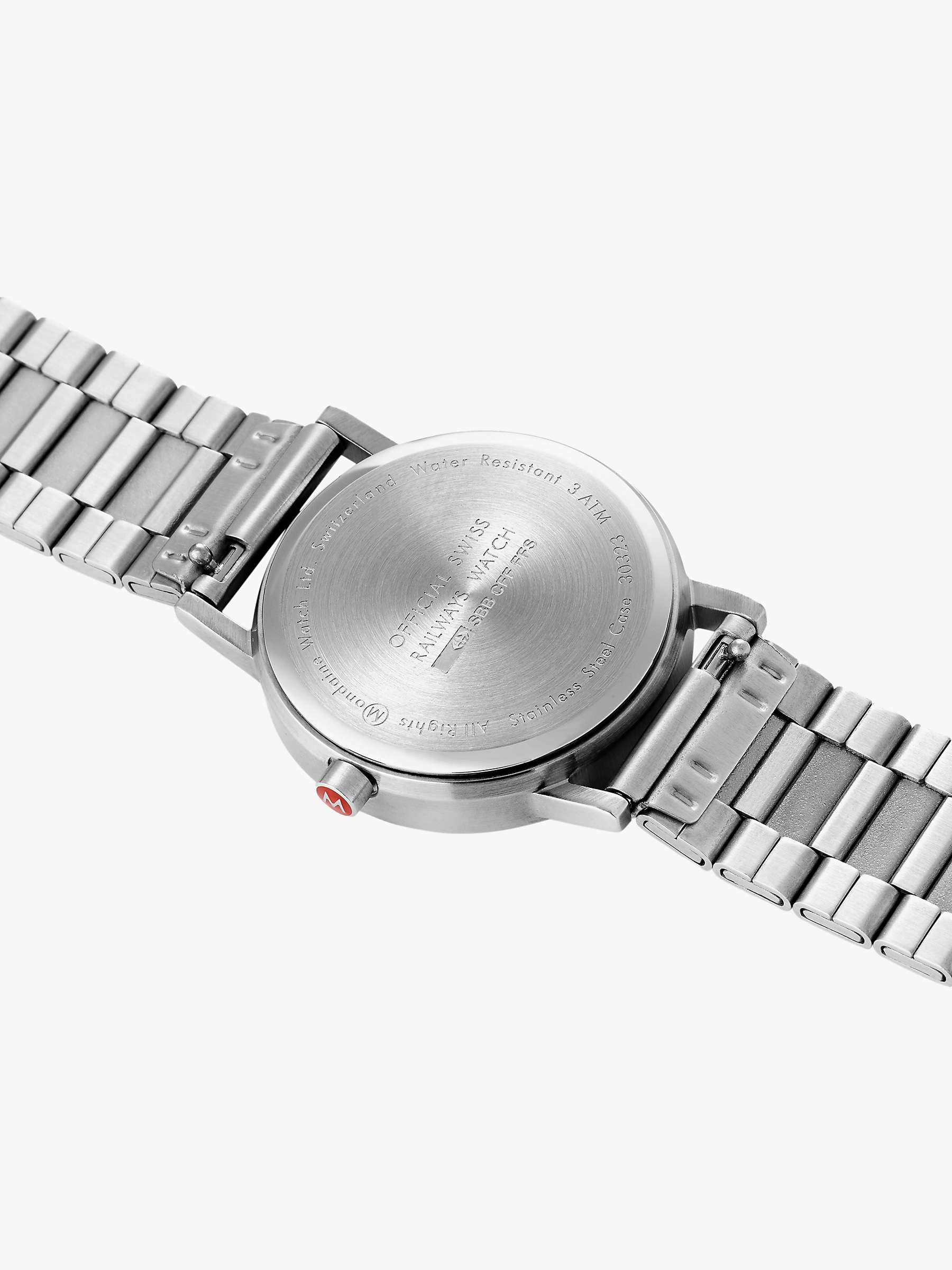 Buy Mondaine Unisex  A660 Classic Metal 40mm Bracelet Strap Watch, Silver/White Online at johnlewis.com