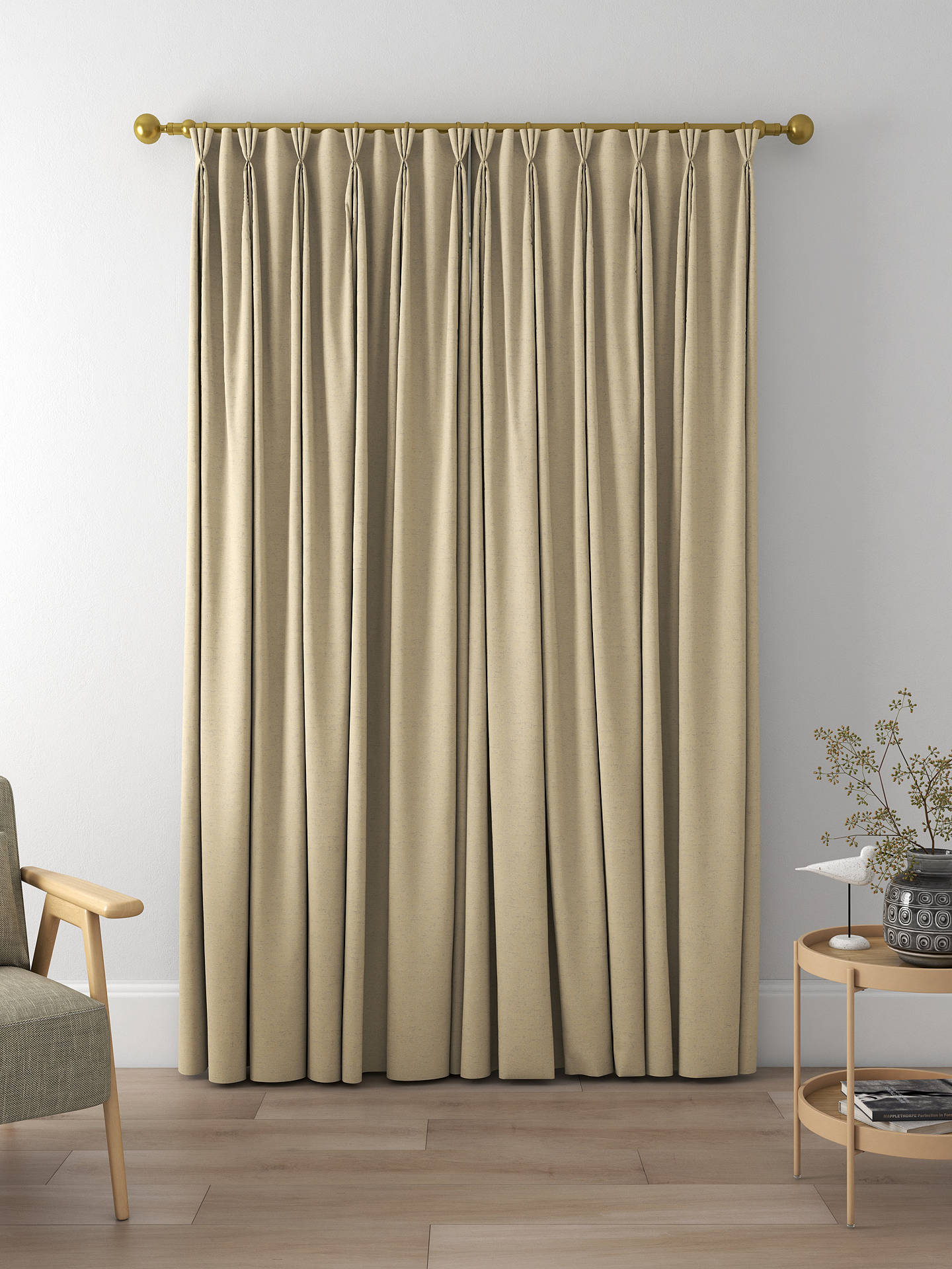 Prestigious Textiles Lyra Made to Measure Curtains, Brass