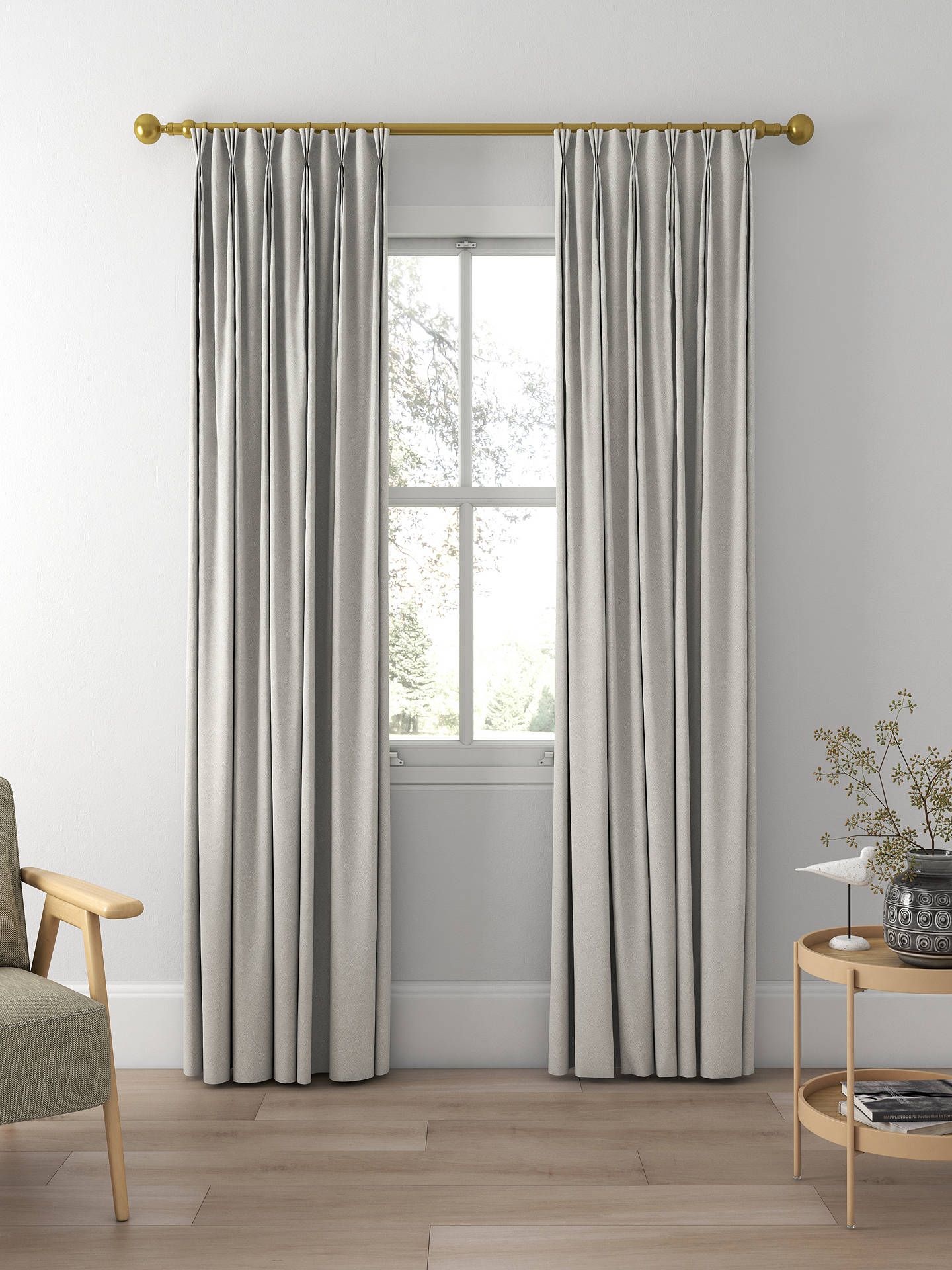 Prestigious Textiles Helios Made to Measure Curtains, Sterling