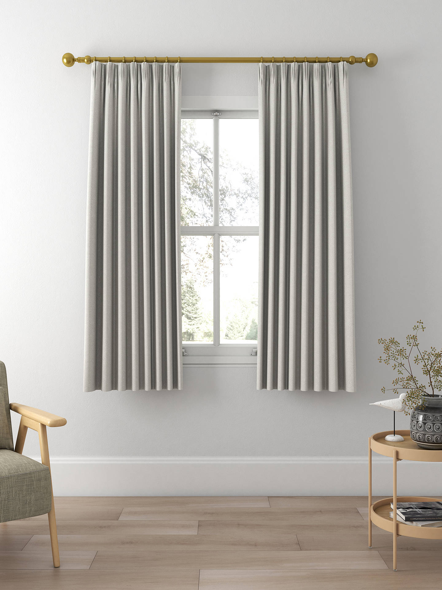 Prestigious Textiles Helios Made to Measure Curtains, Sterling