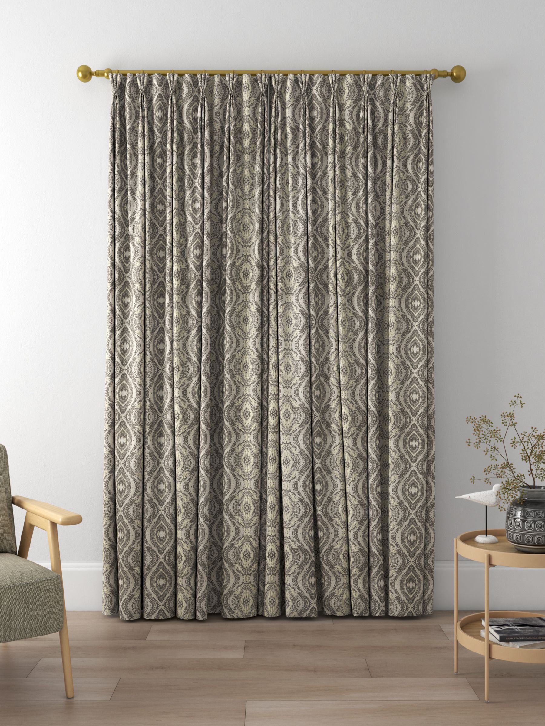 Prestigious Textiles Adonis Made to Measure Curtains, Graphite