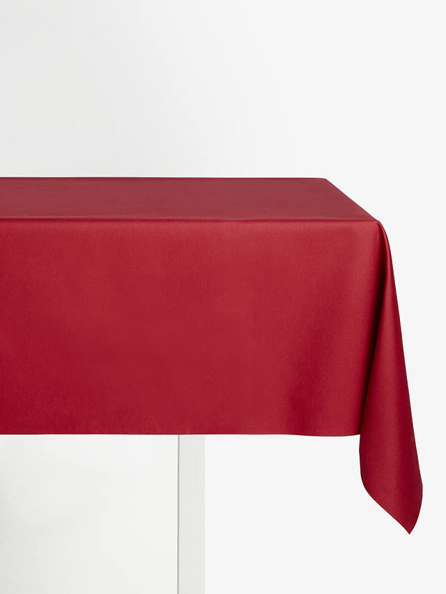 John Lewis Plain Acrylic PVC Tablecloth Fabric, Red