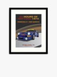 Zucarto Art Studios - 'Porsche at 1973 Daytona' Framed Print & Mount, 63.5 x 53.5cm, Blue/Black